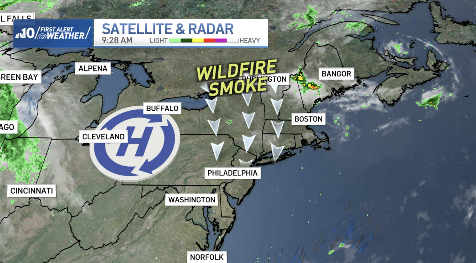 加拿大野火烟霾又一次蔓延到费城